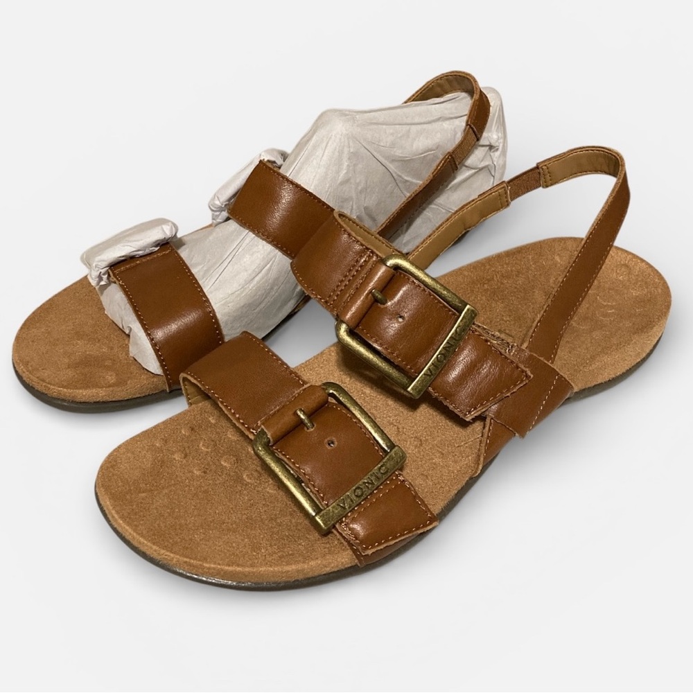 NEW Vionic Reese Slingback Sandals Women's Size 8.5M Tan